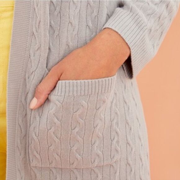 The Jetset Diaries Riena Gray Long Cardigan with Pockets Plus Size - Picture 4 of 4